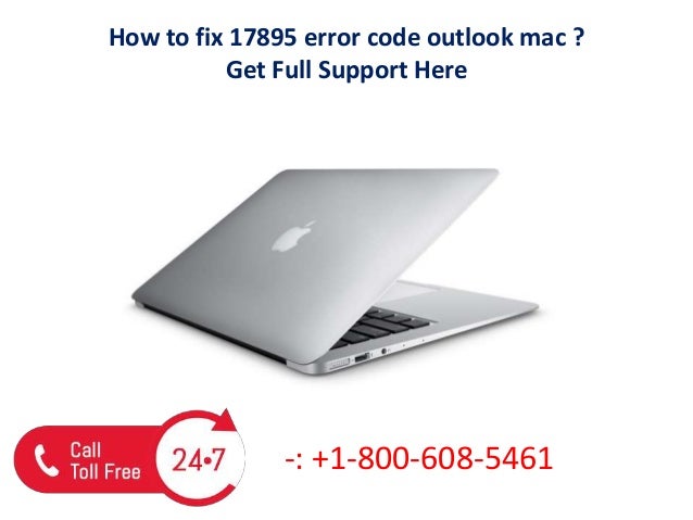 17895 error outlook on mac